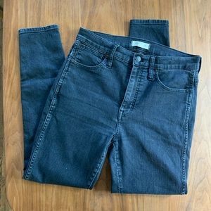 Madewell black high rise skinny jeans